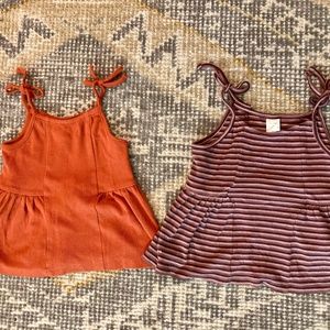 2 Kate Quinn tanks with adjustable tie straps